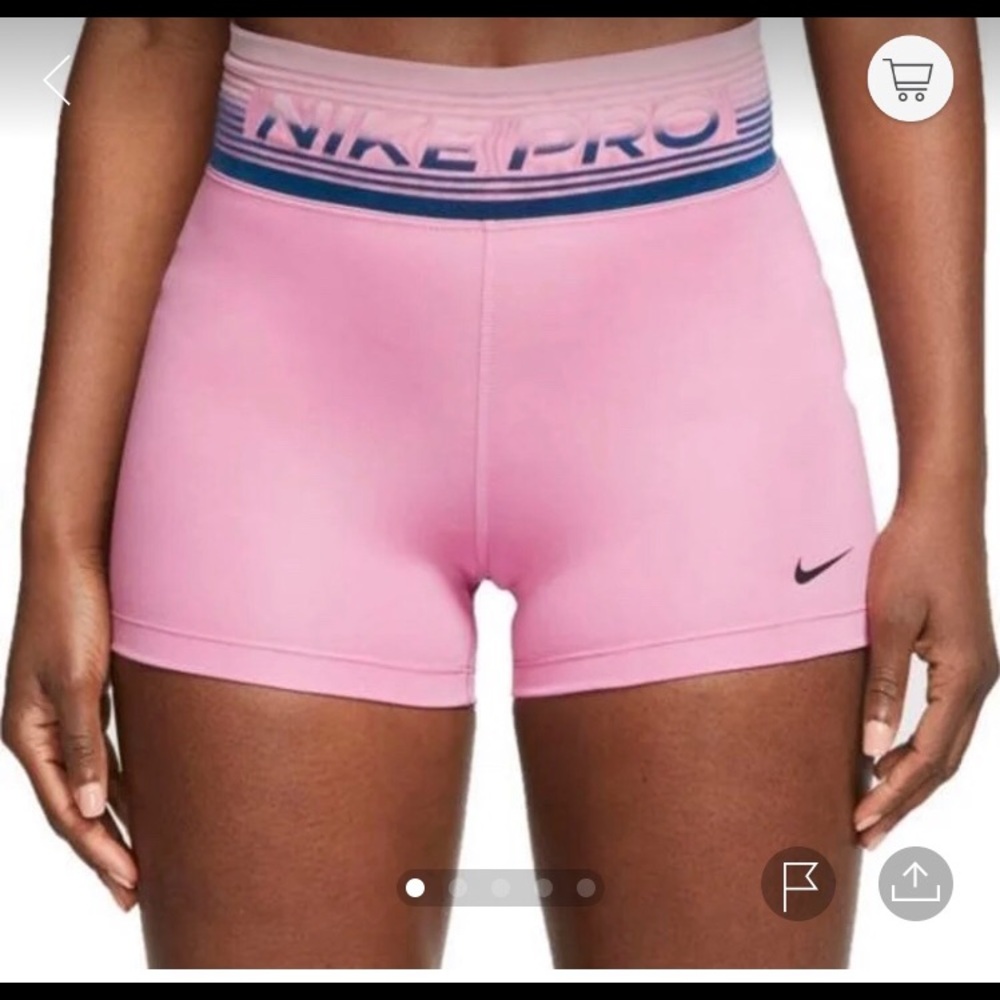 New women’s Nike Pro shorts, pink, small